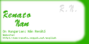 renato nan business card